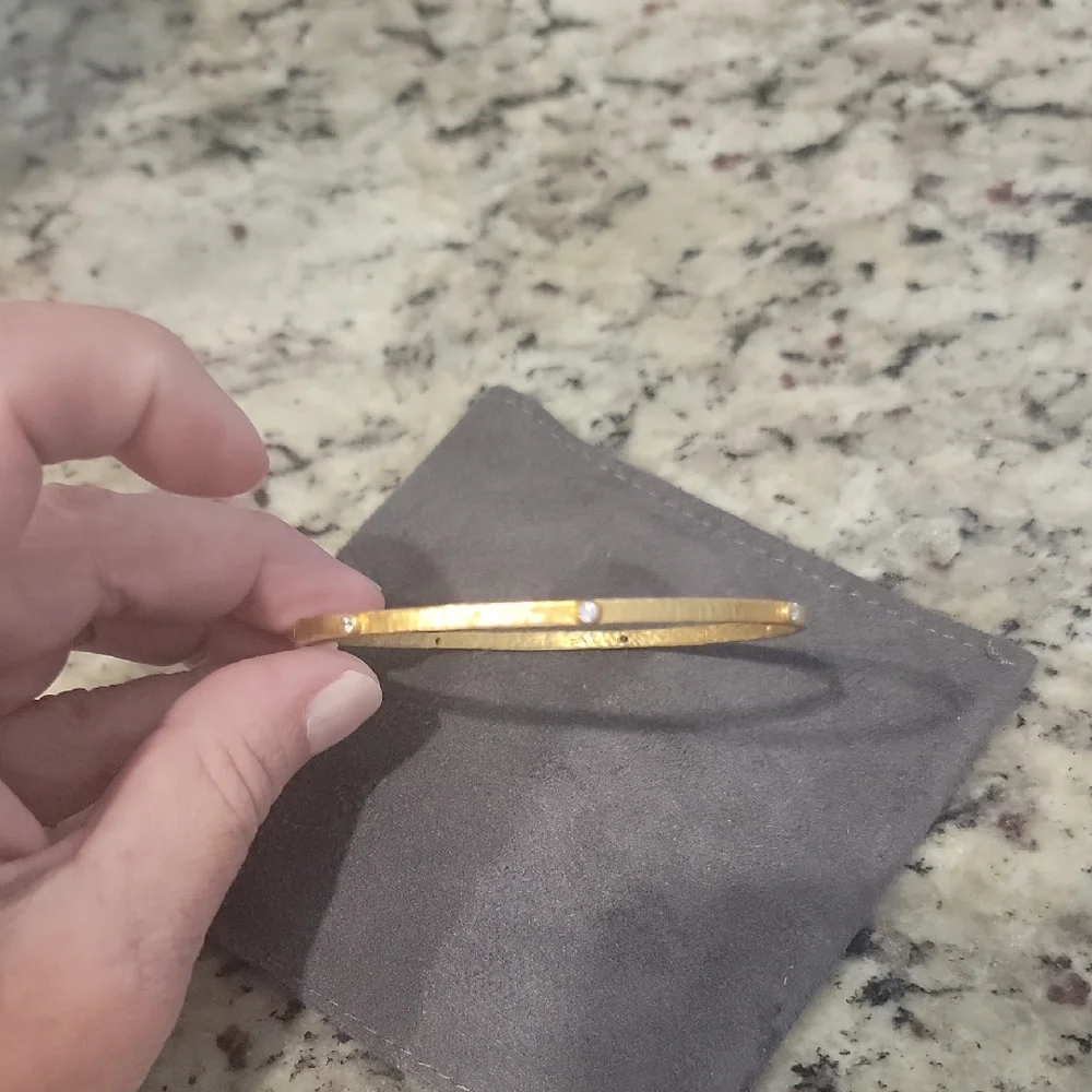 Julie Vos Gold Bangle Bracelet 3 Available - Picture 3 of 4